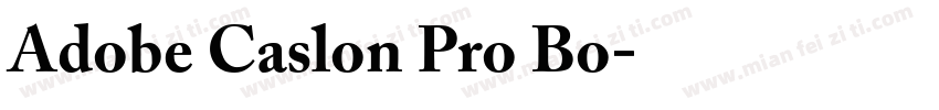 Adobe Caslon Pro Bo字体转换